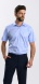 Blue Patterned Classic Fit Short-Sleeve Shirt