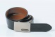 Reversible leather belt with easy fix buckle