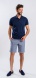 Dark Blue Polo Shirt with Cuffs
