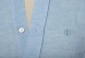 Modrá ľanová Slim Fit košeľa s krátkym rukávom