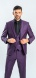 Purple Slim Fit suit with waistcoat