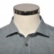 Grey linen Slim Fit short sleeved shirt
