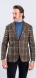 Brown wool checked blazer