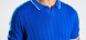 Blue knitted polo shirt