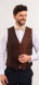 Brown patterned suit vest