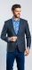 Dark blue patterned blazer
