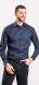 Tmavomodrá vzorovaná Extra Slim Fit košeľa rady Basic