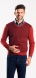 Burgundy cotton v-neck