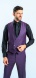 Purple Slim Fit suit with waistcoat