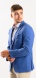 Royal blue blazer with linen