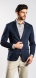 Dark blue cotton blazer