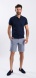 Dark Blue Polo Shirt with Cuffs