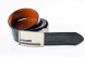 Reversible leather belt with easy fix buckle