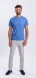 Blue T-Shirt with Fine Pattern