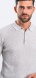 Light grey knitted polo shirt