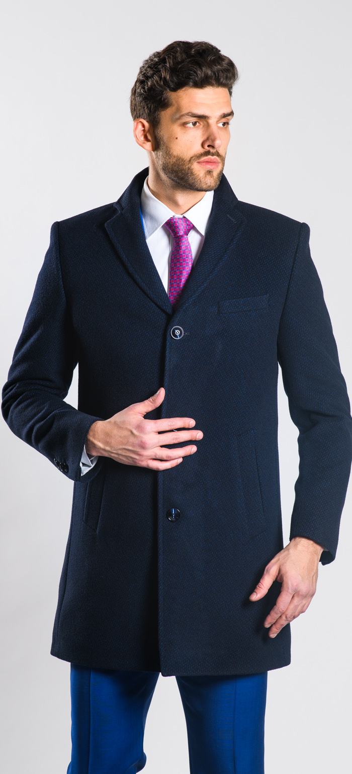 Blue overcoat - Outerwear - E-shop | alaindelon.co.uk