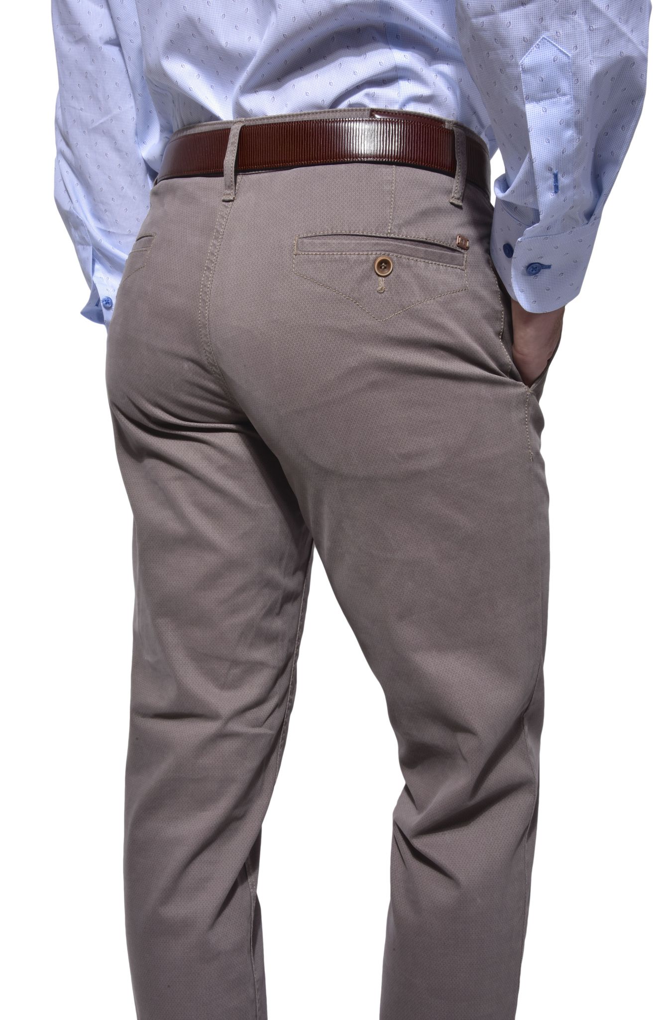 Casual khaki chinos - Trousers - E-shop | alaindelon.co.uk