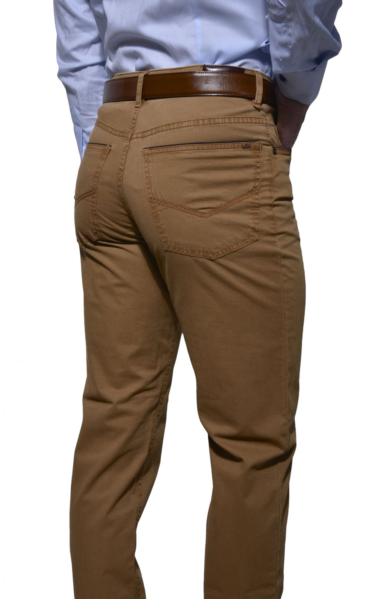 Brown casual trousers - Trousers - E-shop | alaindelon.co.uk