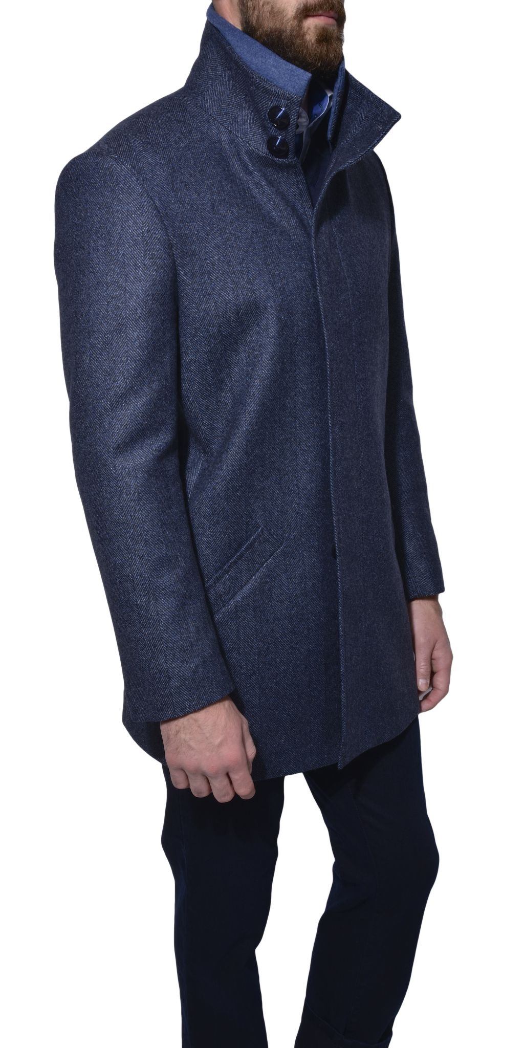 Blue overcoat - Outerwear - E-shop | alaindelon.co.uk