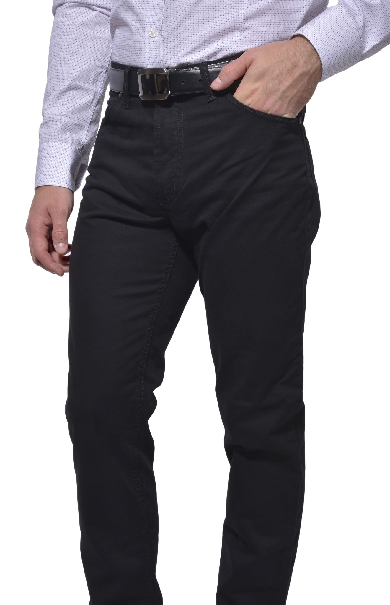 Black casual five pocket trousers - Trousers - E-shop | alaindelon.co.uk
